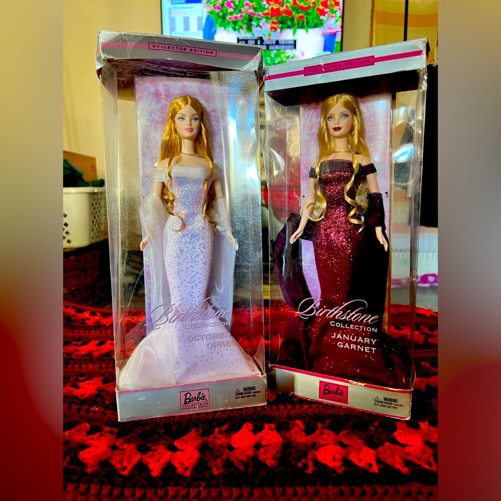 Bundle of 2 birthstone collectable  barbies